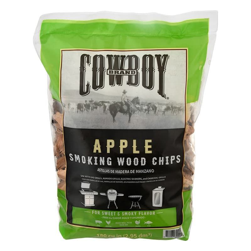 bag of Cowboy Apple Wood Chips for smoking