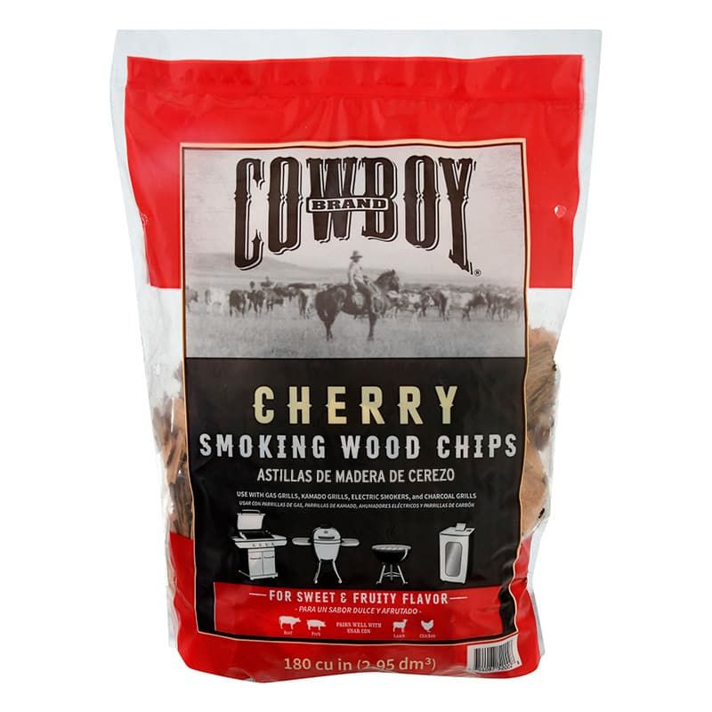 bag of Cowboy Cherry Wood Chips for smoking