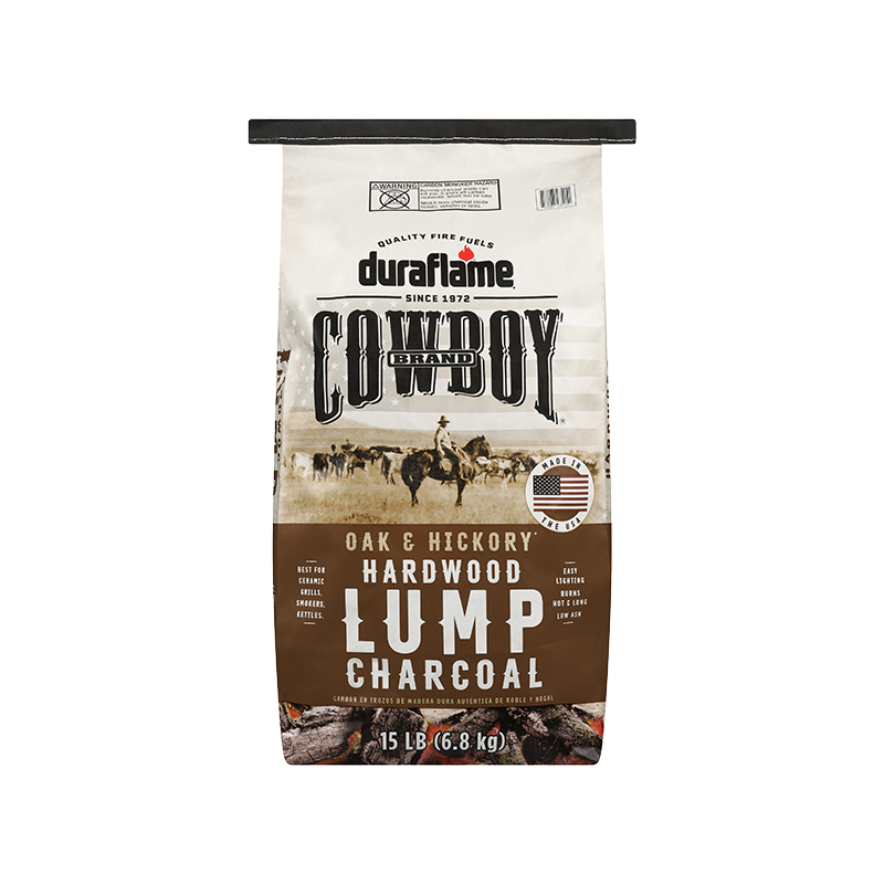 Duraflame Cowboy oak and hickory hardwood lump charcoal 15lb bag
