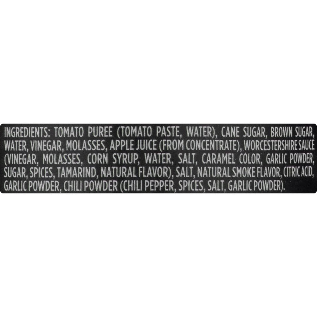 Bottle of Cowboy Range Style Sweet & Tangy BBQ Sauce Ingredients