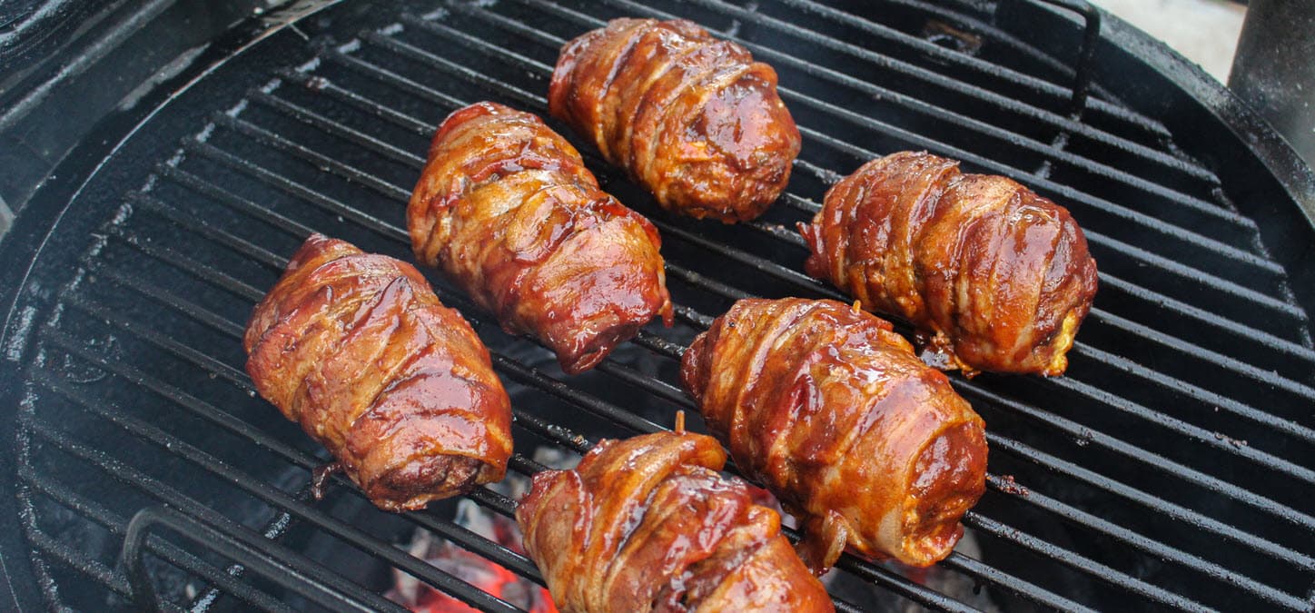 Smoked Chorizo Armadillo Eggs on the grill