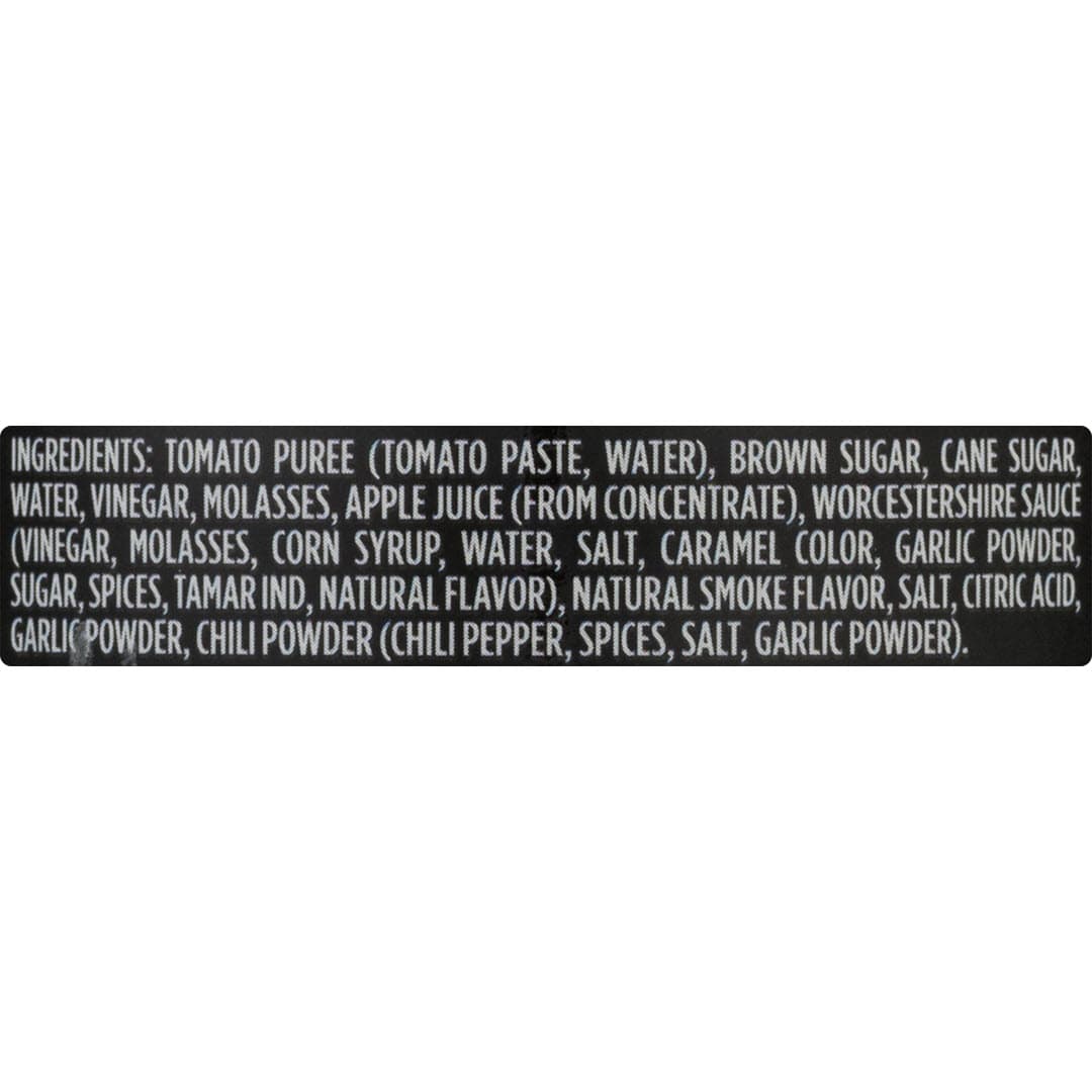 Bottle of Cowboy Smokehouse  BBQ Sauce Ingredients