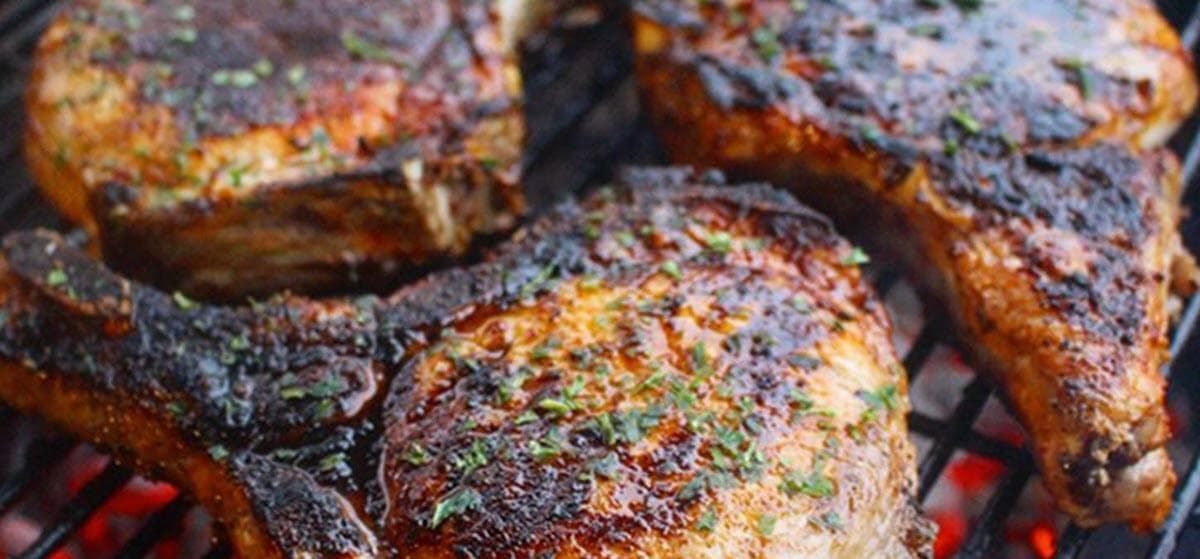 grilled dijon pork chops