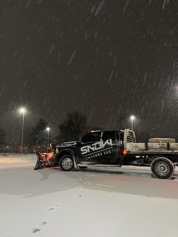 Black Truck For Snow Removal — Pine Valley, NY — Snow Chasers LLC