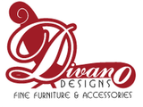 Red logo reading “Divano Designs” with the tagline “Fine Furniture & Accessories”
