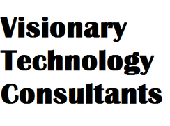 Black text reading “Visionary Technology Consultants” on a white background