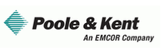 Poole & Kent logo with teal diamond icon and black company name, “An EMCOR Company” tagline