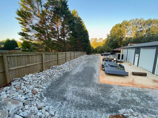 Rocky House Backyard — Loganville, GA — Georgia's Best Clearing & Grading