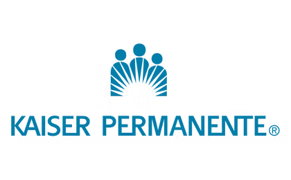 Kaiser Permanente logo: three figures above a sunburst, with text 