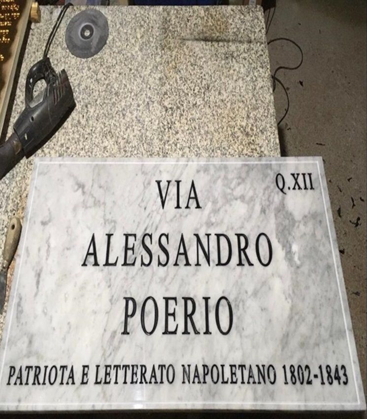Targa Toponomastica Incisione Marmo