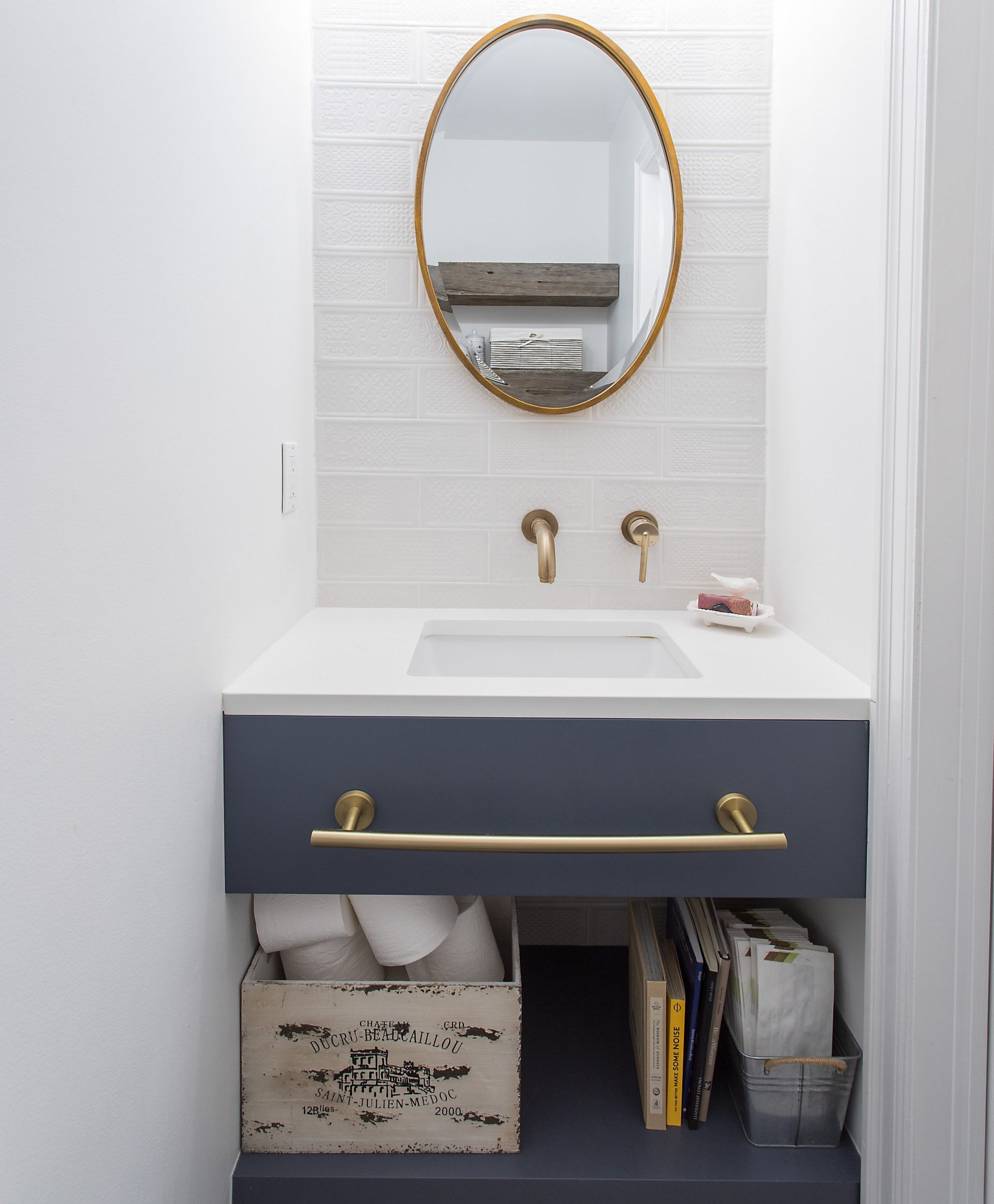 a bathroom vanity