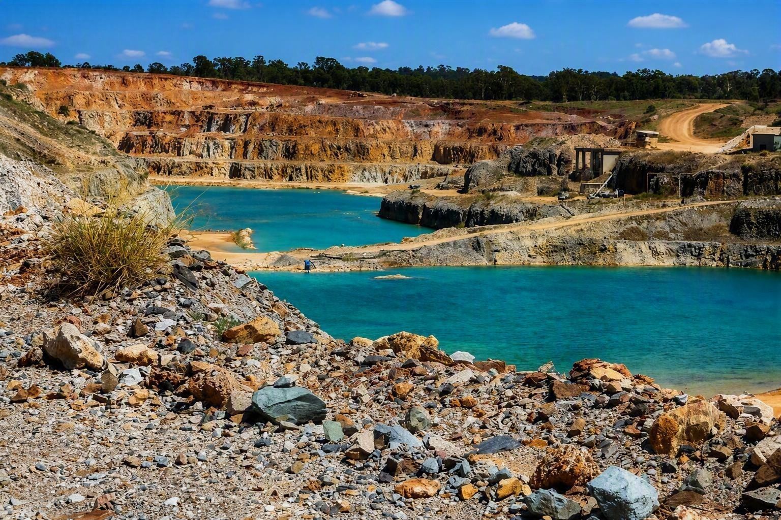 Dam Construction Rockhampton Quarry Water Reservoir Landscape
