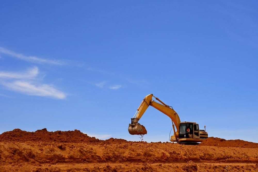 Excavator On Site