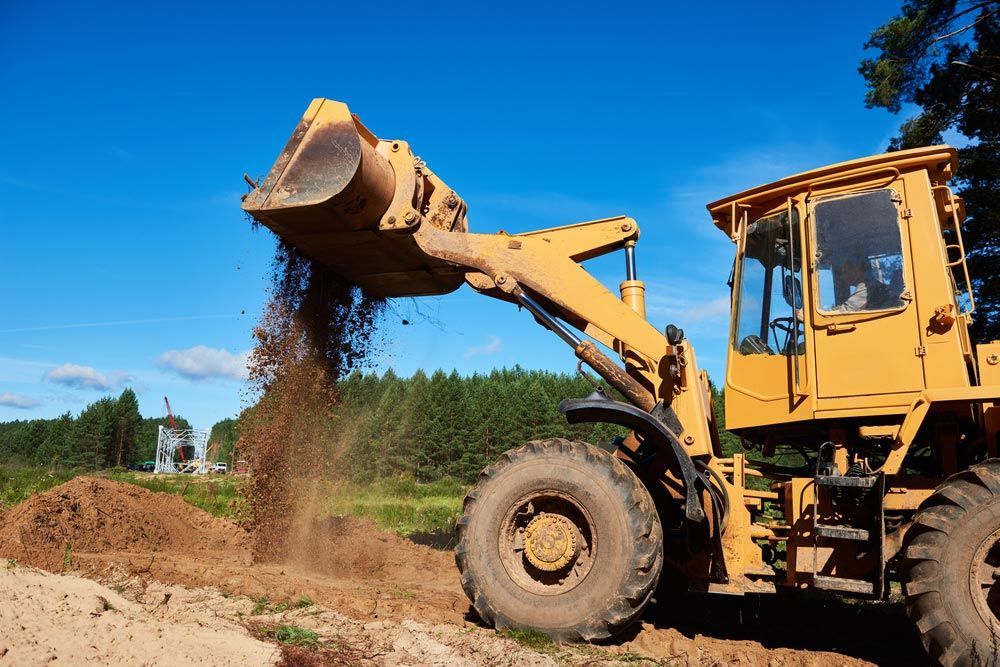 Loader On An Earthmoving Job