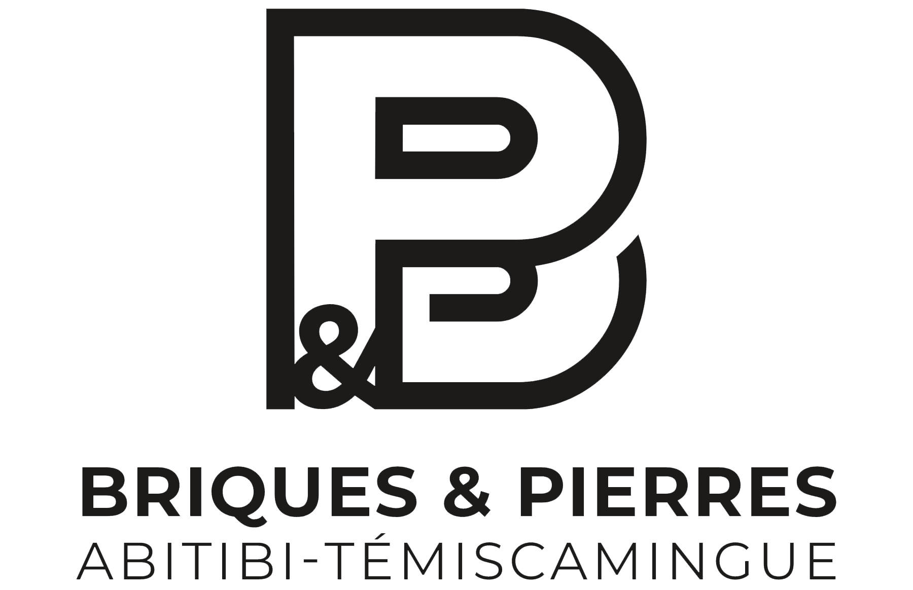 Logo noir « Briques & Pierres Abitibi-Témiscamingue » 