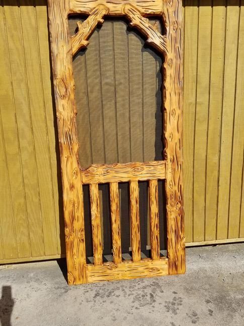 Just carved wood on this custom door
