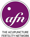 The logo, which is in purple, for the Acupuncture Fertility Network.