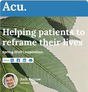 A screenshot of the webpage which contains one of Josh's articles that he wrote for the British Acupuncture Council.