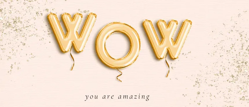 Gold balloon letters spell