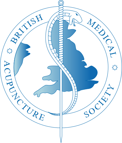 The logo for the British Medical Acupuncture Society which is a membership body.