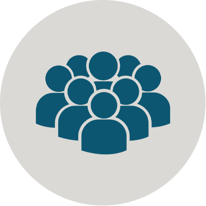 A group of people standing next to each other in a circle.
