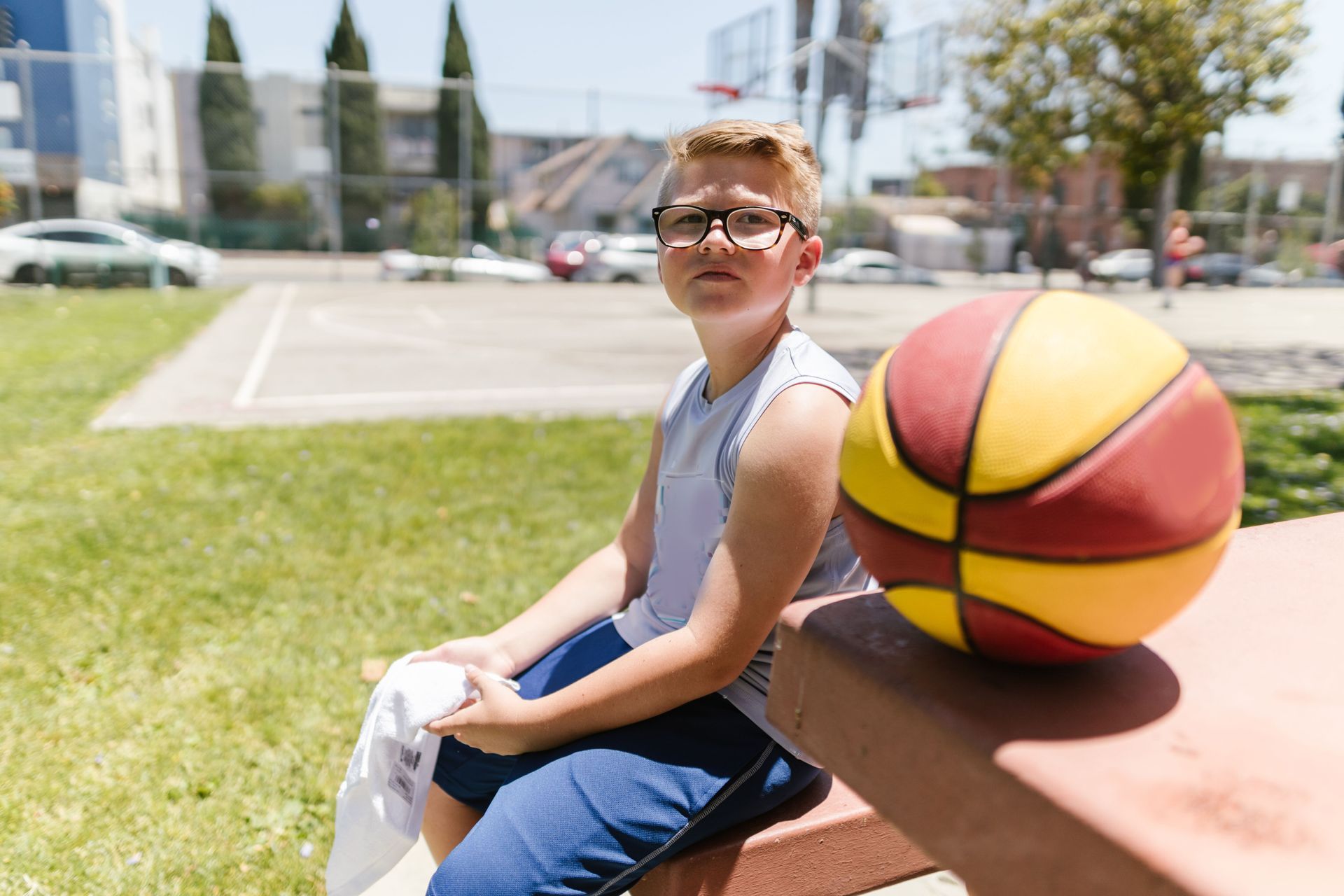 Young athlete kicking a soccer ball during tryouts. Anxiety therapy in Omaha, NE, is here to help.