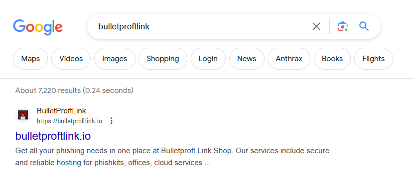 phishing as a service google search