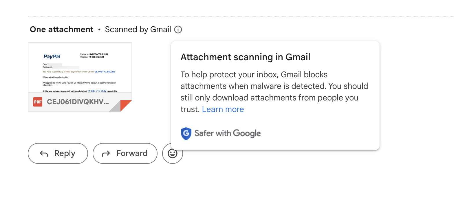 iphone order phishing scam gmail