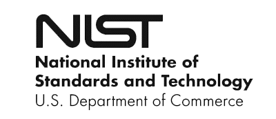 NIST logo: stylized black letters spelling NIST above text