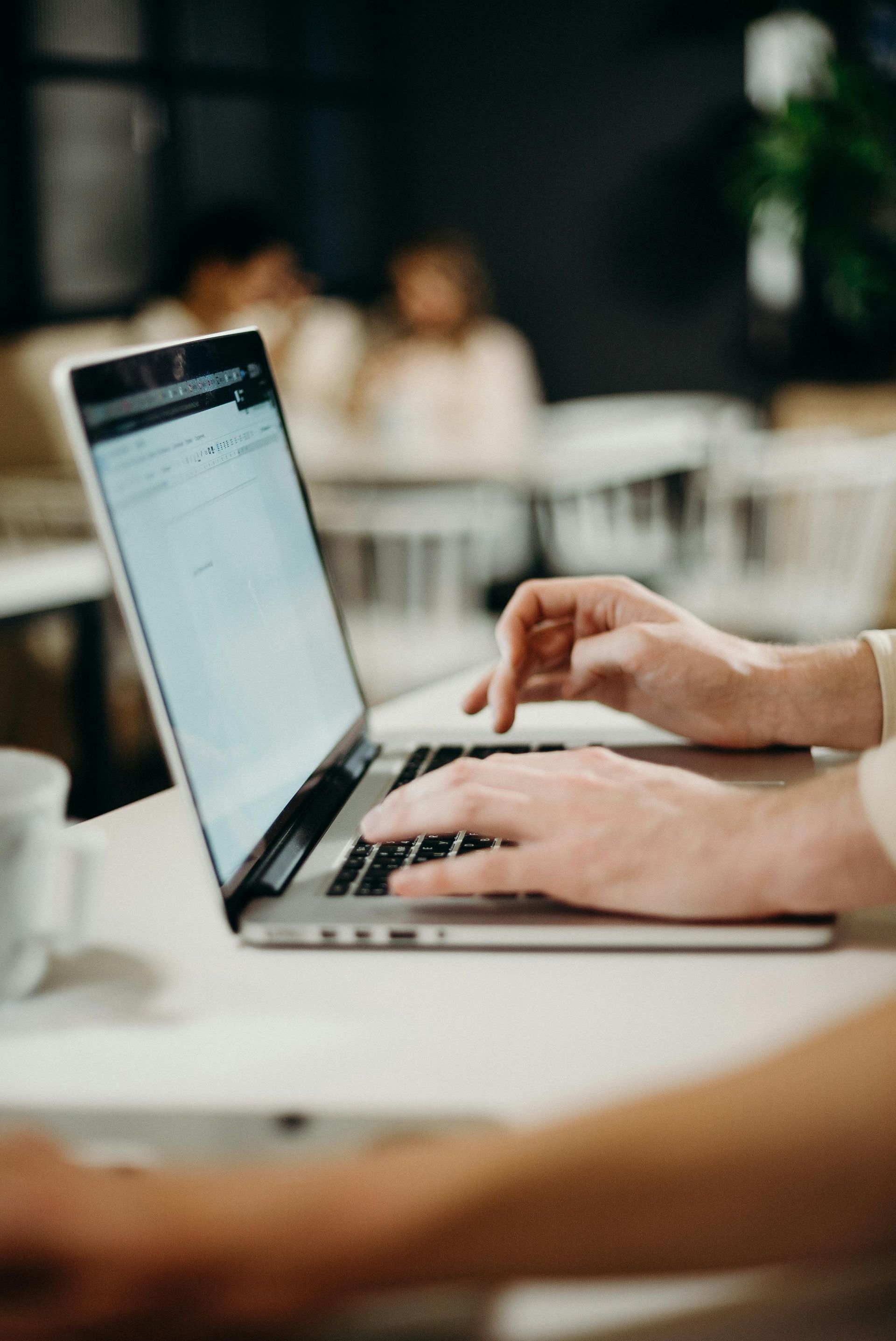 Laptop with business email open