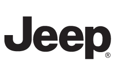 Jeep logo in bold black text on a white background, with the registered trademark symbol.