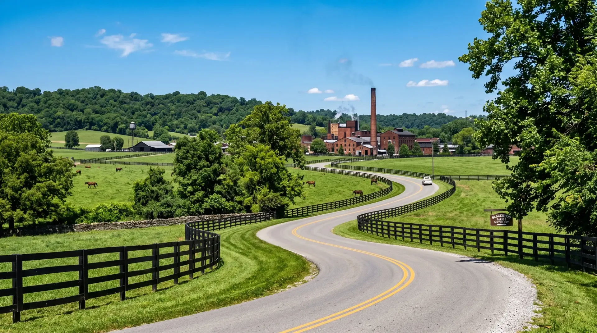 Kentucky Bourbon Trail scenic road and distillery