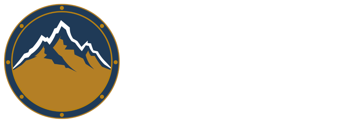 Everlast Wealth logo "Viking shield with mountains"