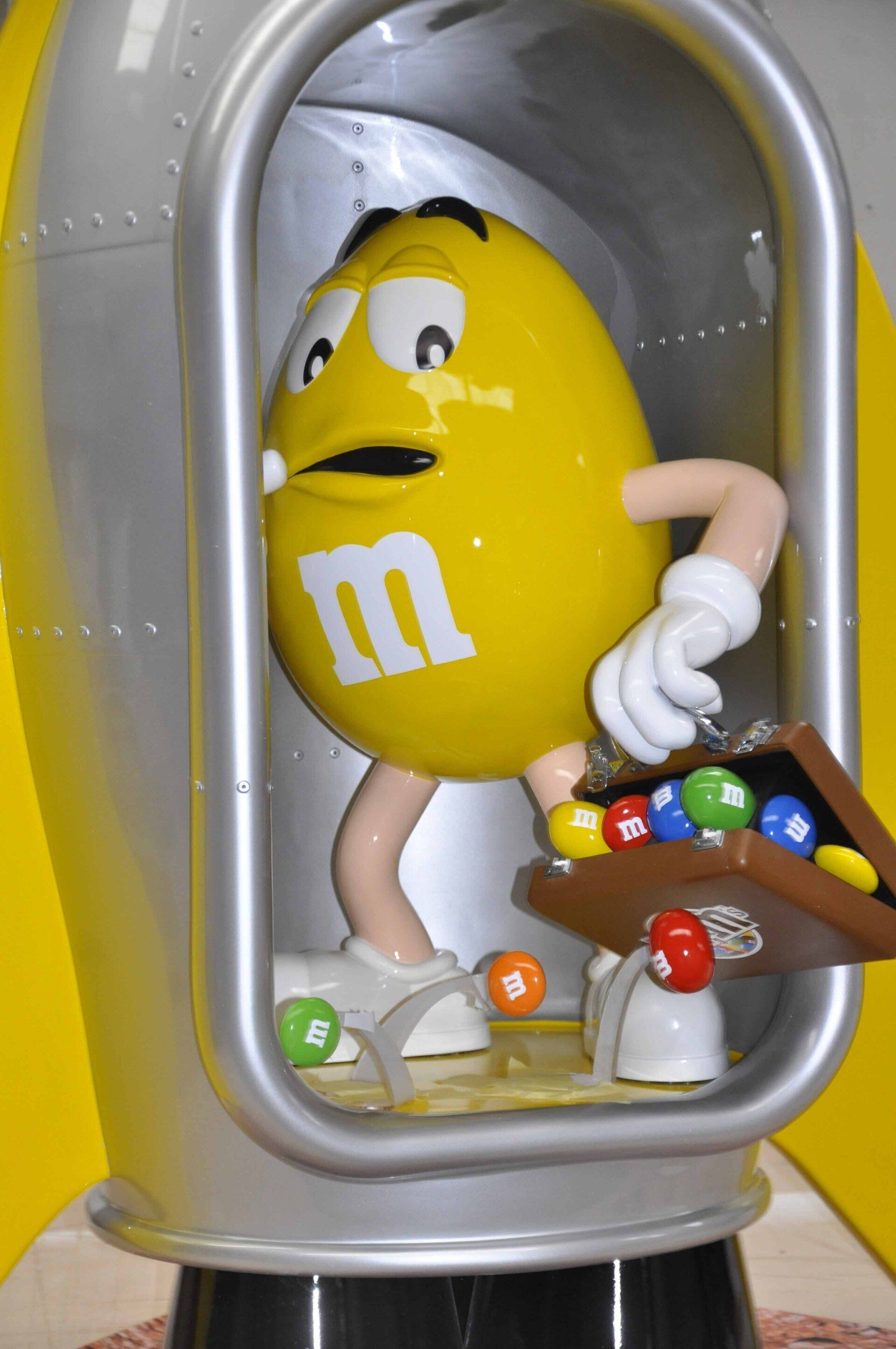 yellow M&M prop making