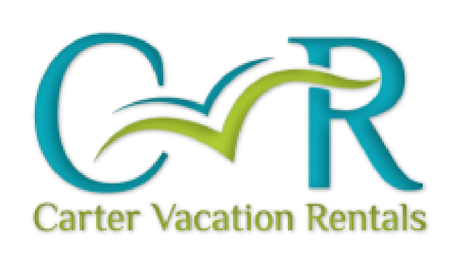 Logo: Teal "CR" with green swoosh, "Carter Vacation Rentals" text below.
