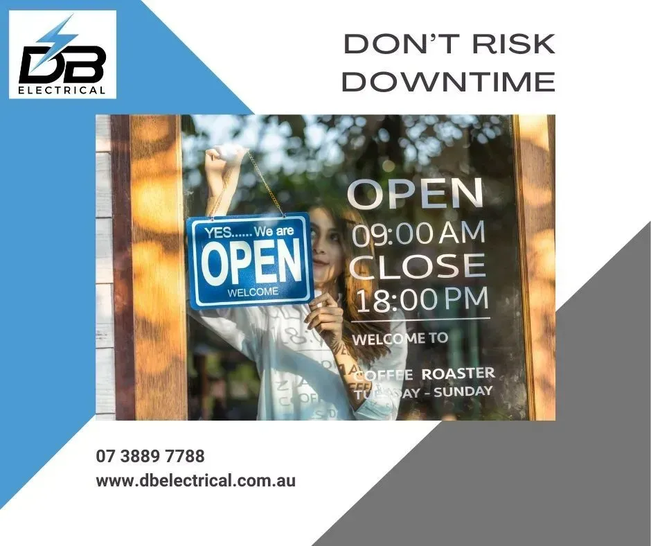 A Sign On A Window That Says Open 9:00 Close 18:00 – Brendale, QLD - DB Electrical