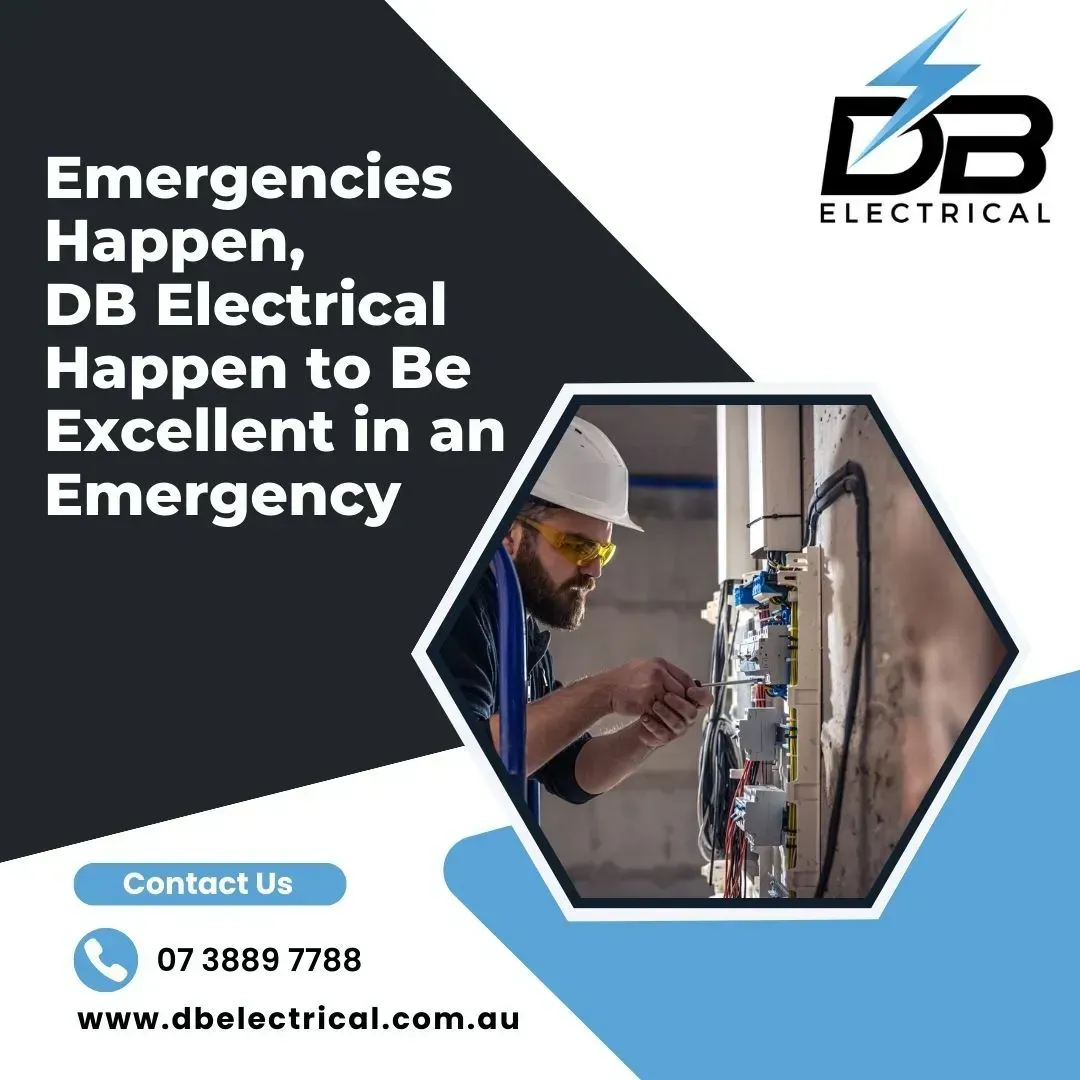 An Advertisement For DB Electrical Shows A Man Working On An Electrical System – Brendale, QLD - DB Electrical