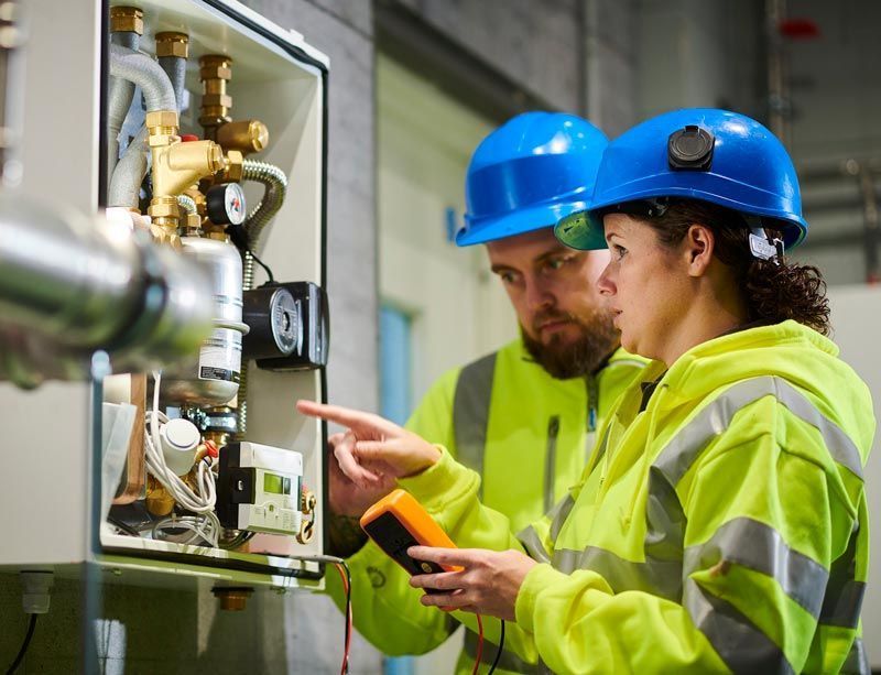 A Man And A Woman Are Working On A Machine – Brendale, QLD - DB Electrical