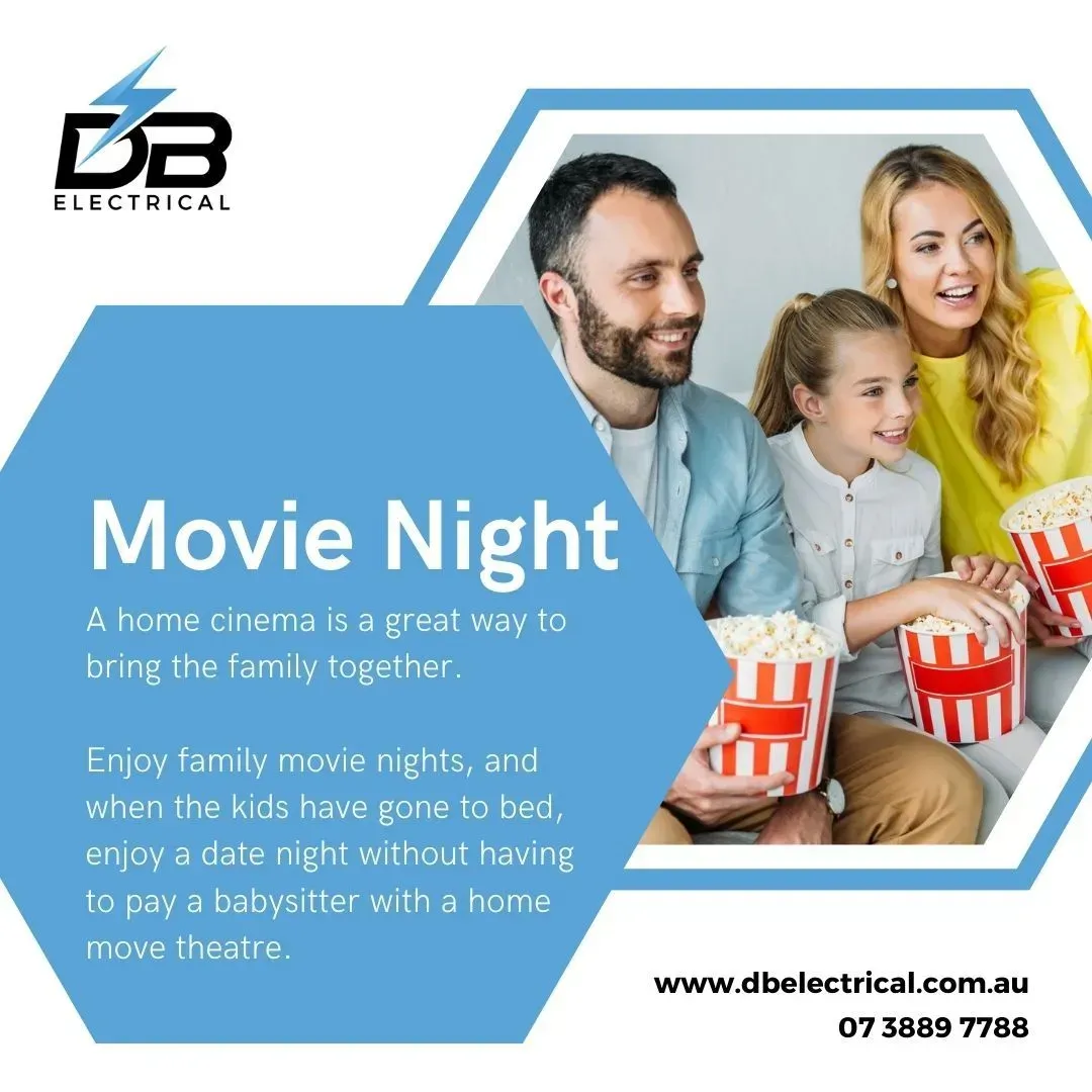 A Family Is Sitting On A Couch Eating Popcorn And Watching A Movie – Brendale, QLD - DB Electrical