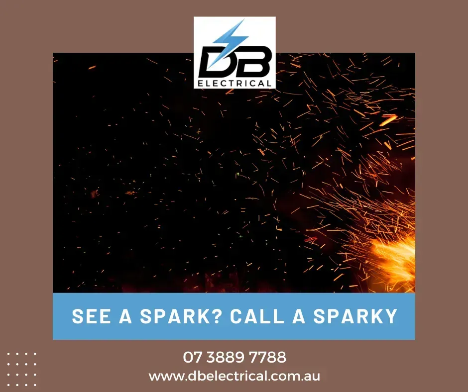 An Advertisement For DB Electrical Shows A Spark And Says See A Spark Call A Sparky – Brendale, QLD - DB Electrical