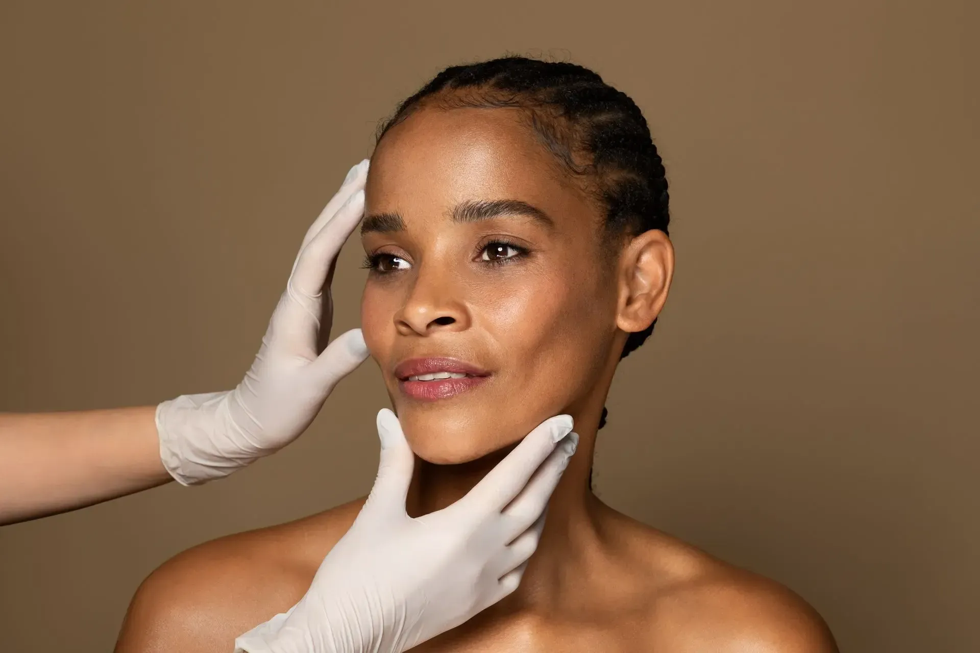 Patient about to receive Botox.