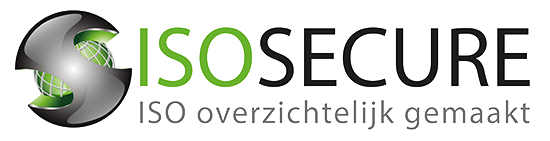 Een logo voor isosecure wordt getoond op een witte achtergrond