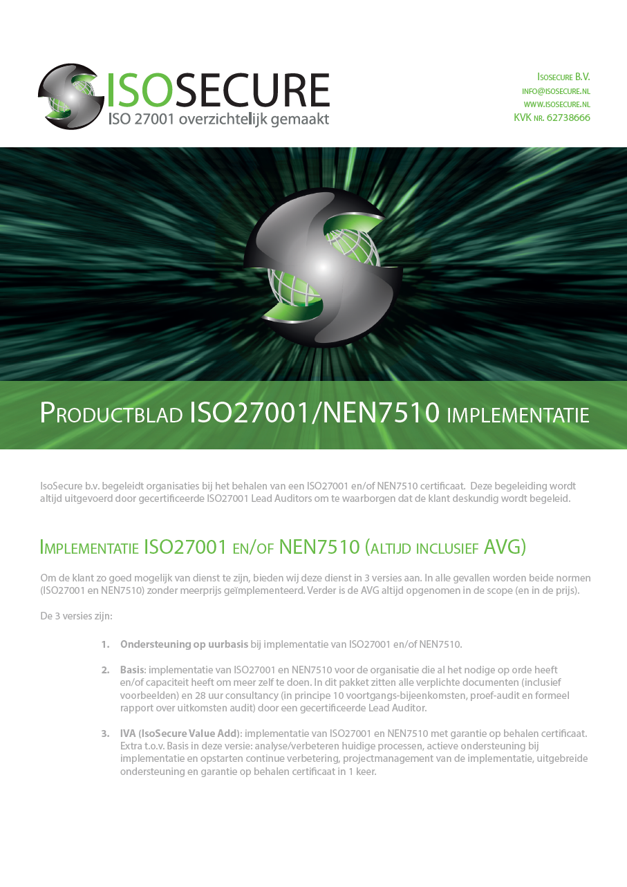 Een groen-witte brochure met een wereldbol erop.