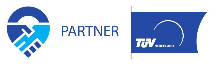 Twee logo's voor een bedrijf genaamd partner en tuv