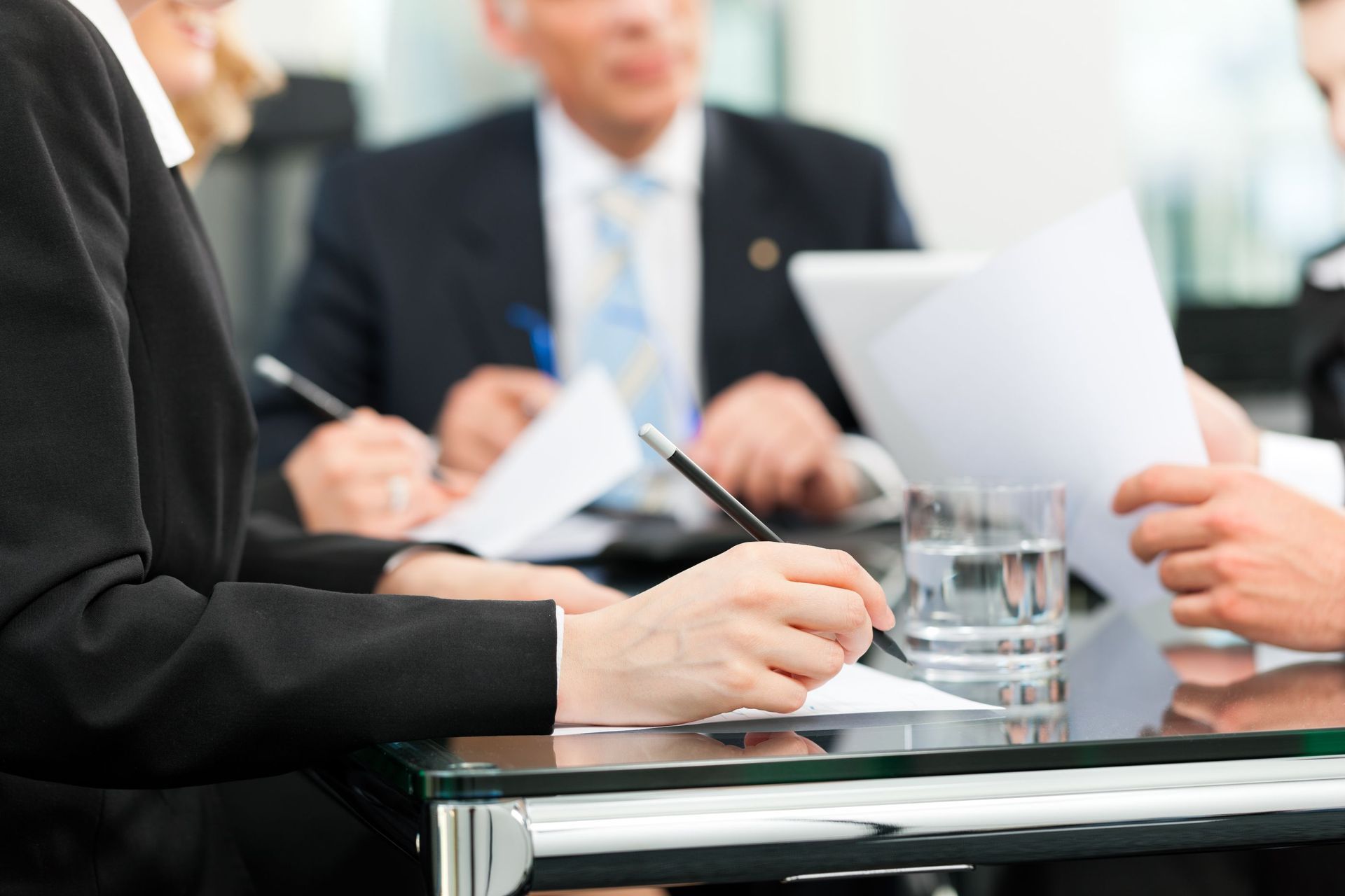 business meeting office lawyers attorneys discussing