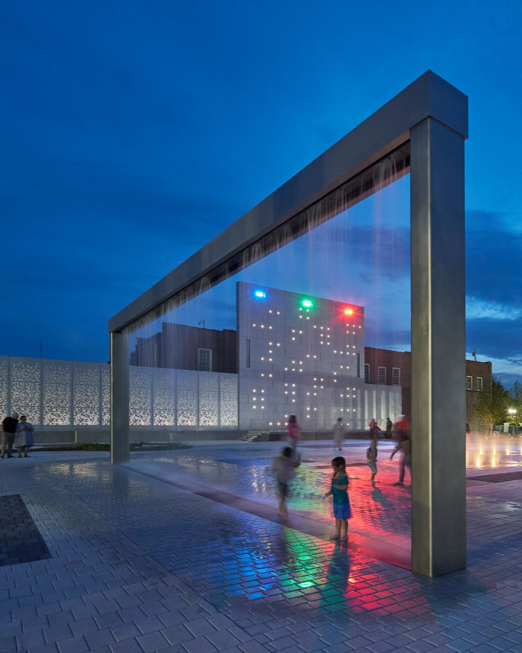 Agenta Plaza fountain construction