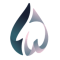 It looks like a flame with a fish in it.