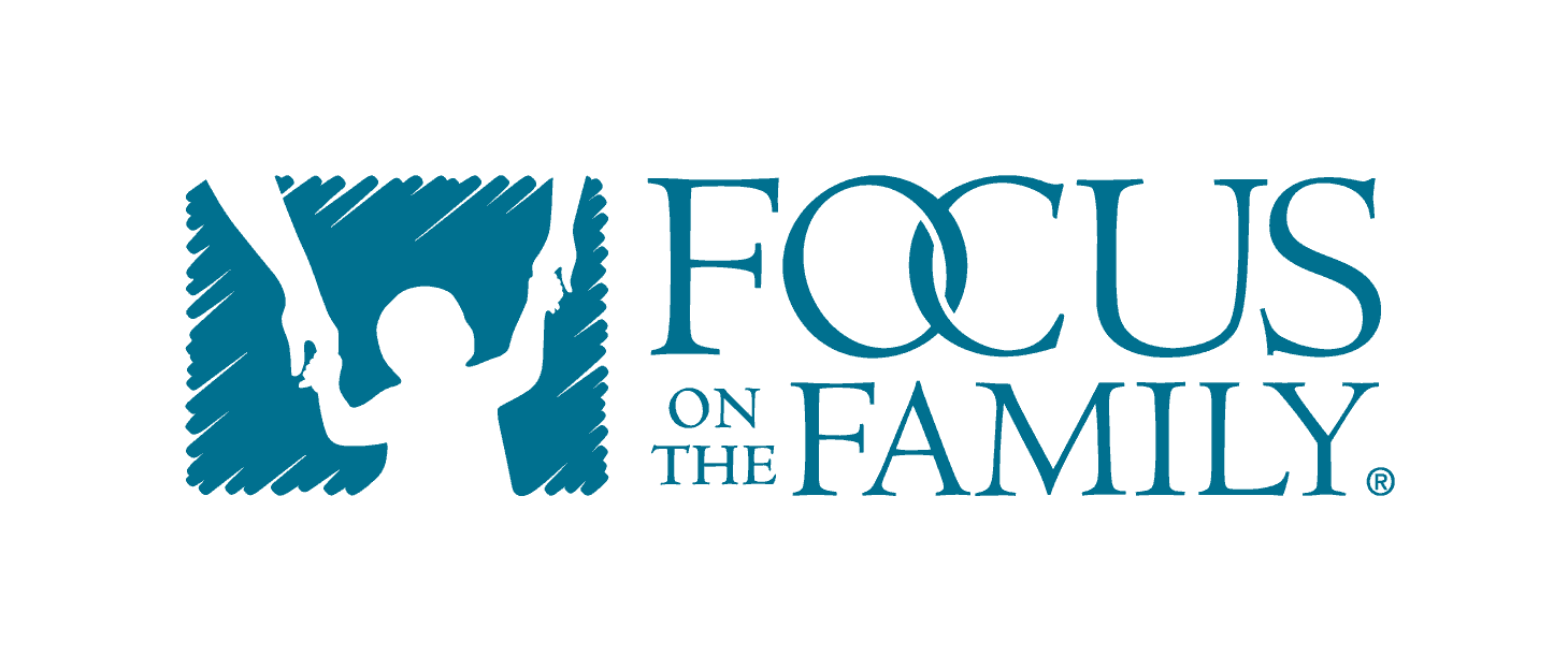 Focus on the Family logo in blue with stylized figures