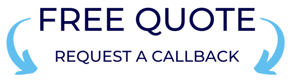 Free quote and request a callback text with blue curved arrows