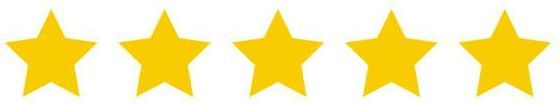 Five yellow stars on a white background